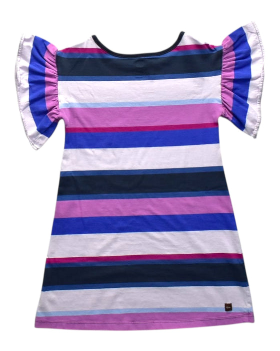 A Multicolour Short Sleeve Dresses from Tea in size 5T for girl. (Back View)