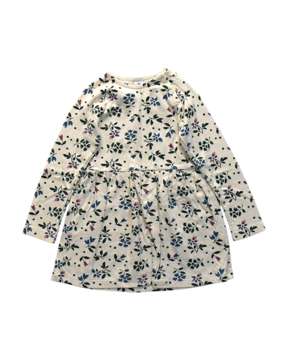 A Multicolour Long Sleeve Dresses from Petit Bateau in size 6T for girl. (Front View)