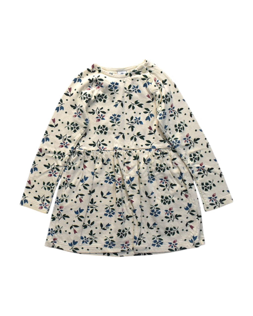 A Multicolour Long Sleeve Dresses from Petit Bateau in size 6T for girl. (Front View)