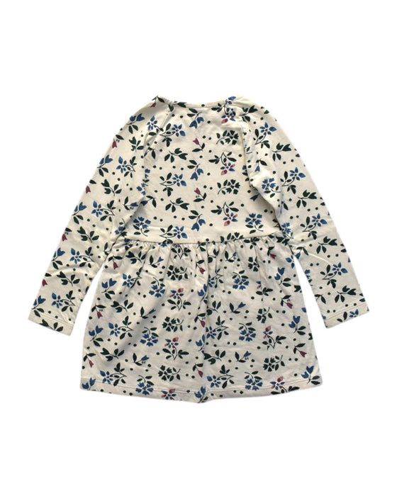 A Multicolour Long Sleeve Dresses from Petit Bateau in size 6T for girl. (Back View)