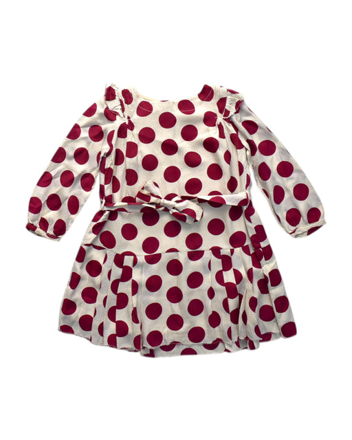 A Red Long Sleeve Dresses from Burberry in size 4T for girl. (Front View)