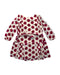 A Red Long Sleeve Dresses from Burberry in size 4T for girl. (Front View)