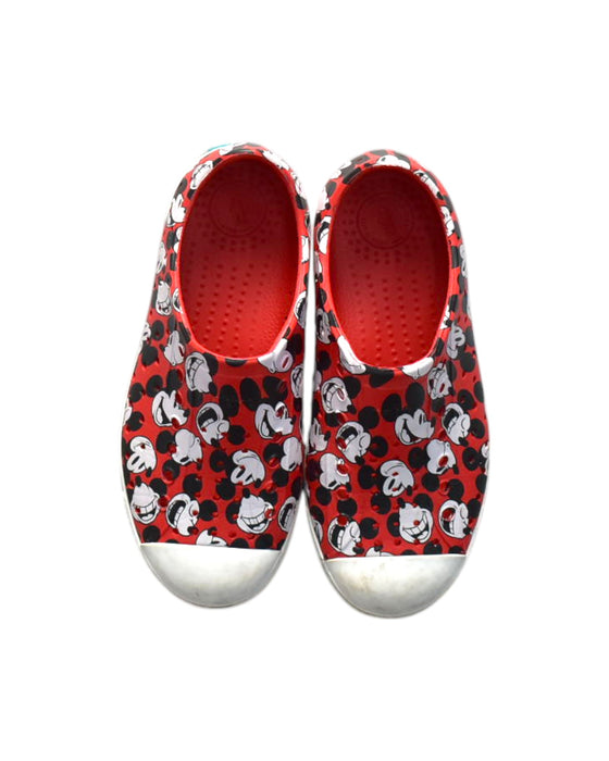 A Red Sneakers from Native Shoes in size 7Y for girl. (Back View)