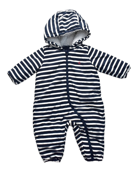 A Navy Puffer/Quilted Coats & Outerwear from Petit Bateau in size 12-18M for neutral. (Front View)