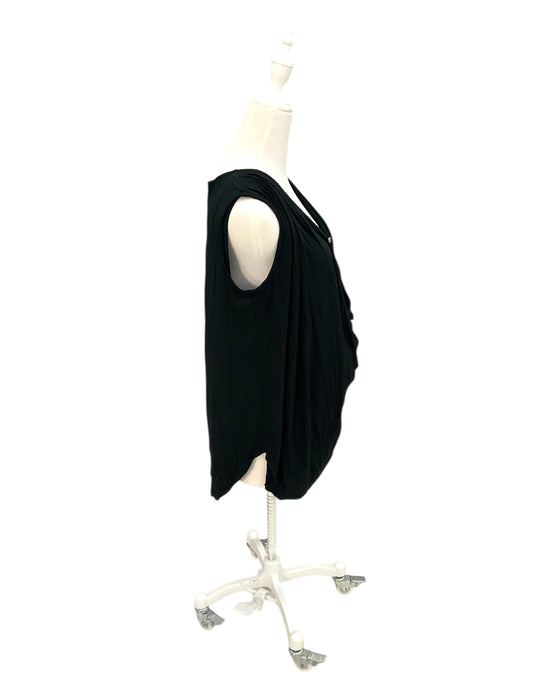 A Black Sleeveless Tops from Mothers en Vogue in size Maternity-L for maternity. (Back View)