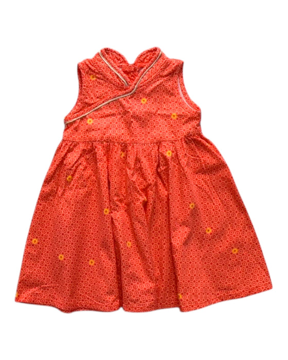 A Orange Sleeveless Dresses from Elly in size 6-12M for girl. (Front View)