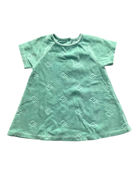 A Green Short Sleeve Dresses from Dior in size 6-12M for girl. (Front View)
