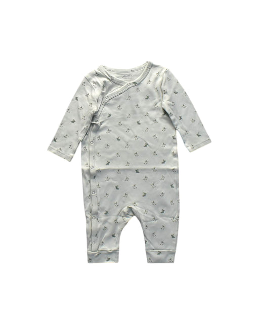 A White Long Sleeve Bodysuits from Pehr in size 6-12M for boy. (Front View)