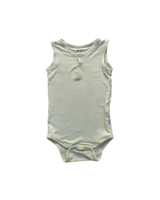 A Beige Sleeveless Bodysuits from Kyte Baby in size 12-18M for girl. (Front View)