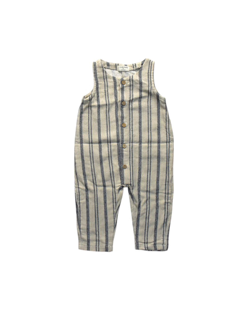 A Beige Sleeveless Rompers from 1 + in the family in size 6-12M for neutral. (Front View)