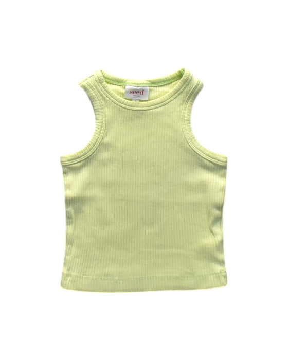 A Green Sleeveless Tops from Seed in size 2T for neutral. (Front View)