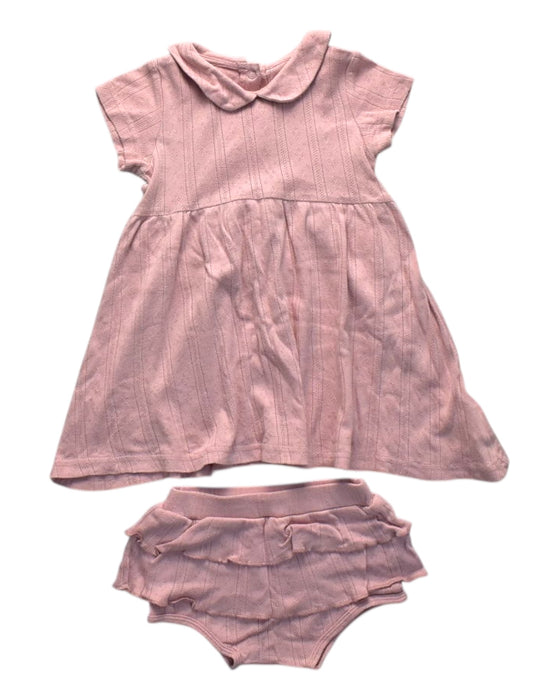 A Pink Shorts Sets from Le Petit Society in size 12-18M for girl. (Front View)