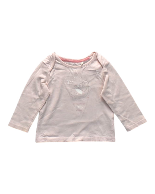 A Pink Long Sleeve Tops from Mothercare in size 6-12M for girl. (Front View)