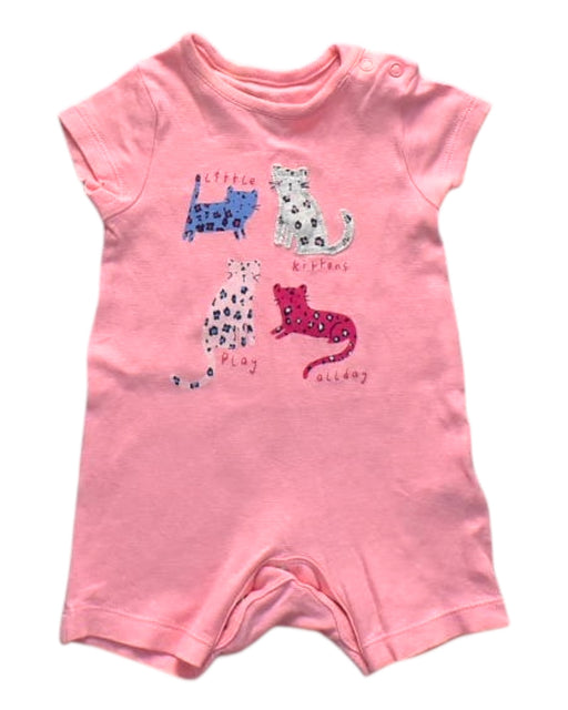 A Pink Short Sleeve Rompers from Mothercare in size Newborn for girl. (Front View)