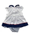 A White Sleeveless Rompers from Chicco in size 3-6M for girl. (Back View)