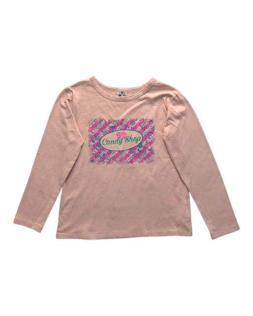 A Pink Long Sleeve T Shirts from Bonton in size 10Y for girl. (Front View)