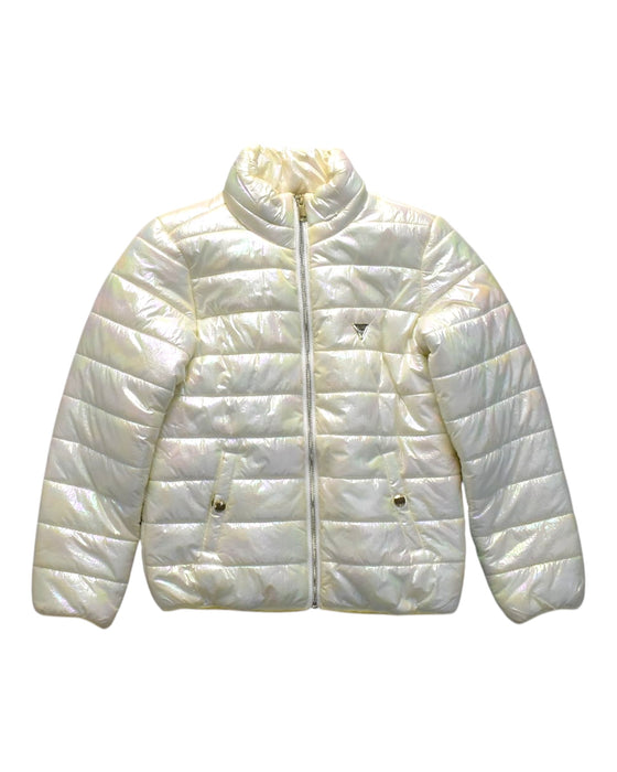 A Ivory Puffer/Quilted Coats & Outerwear from Guess in size 10Y for girl. (Front View)