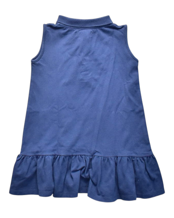 A Blue Sleeveless Dresses from Lola Palacios in size 8Y for girl. (Back View)