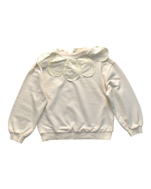A White Crewneck Sweatshirts from Gingersnaps in size 8Y for girl. (Front View)