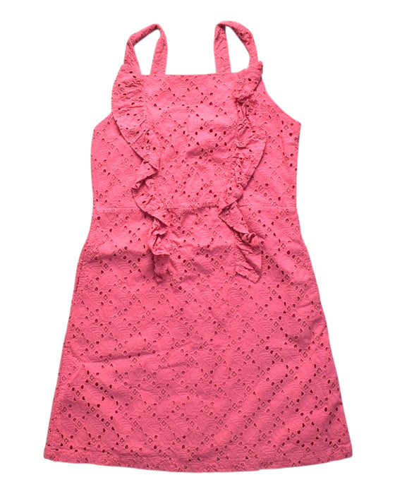 A Pink Sleeveless Dresses from Gingersnaps in size 14Y for girl. (Front View)