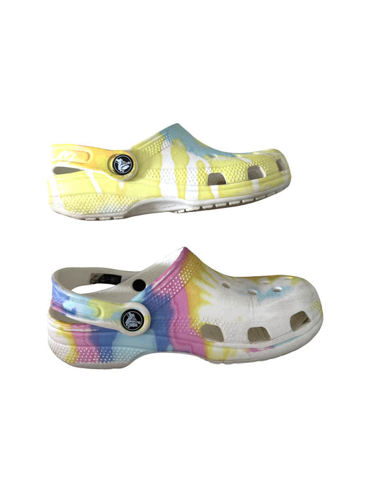 A Multicolour Slip Ons from Crocs in size 6T for girl. (Back View)