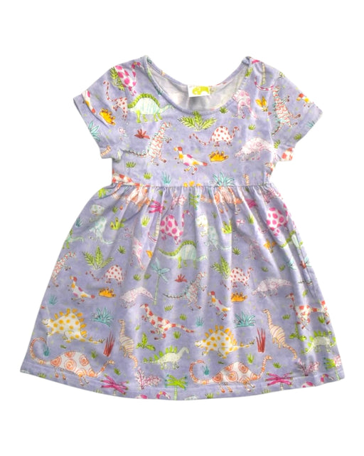 A Multicolour Short Sleeve Dresses from Jim Thompson in size 4T for girl. (Front View)