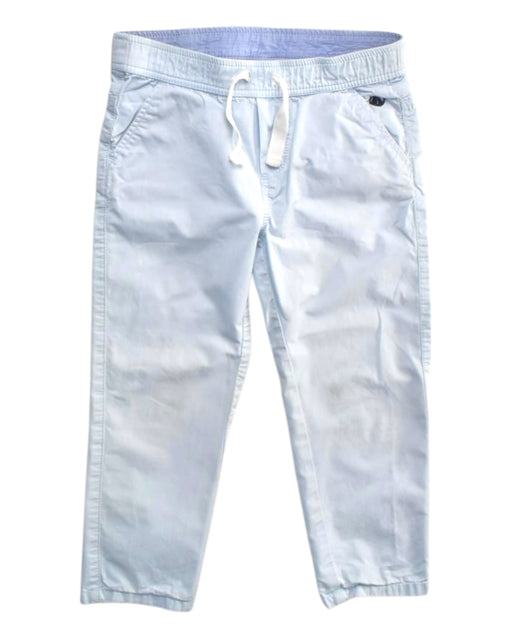 A White Casual Pants from Petit Bateau in size 4T for boy. (Front View)