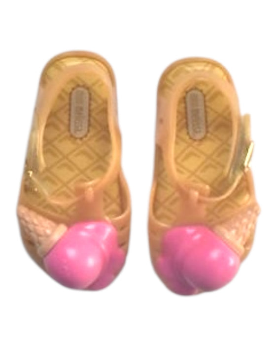 A Brown Sandals from Mini Melissa in size 18-24M for girl. (Back View)