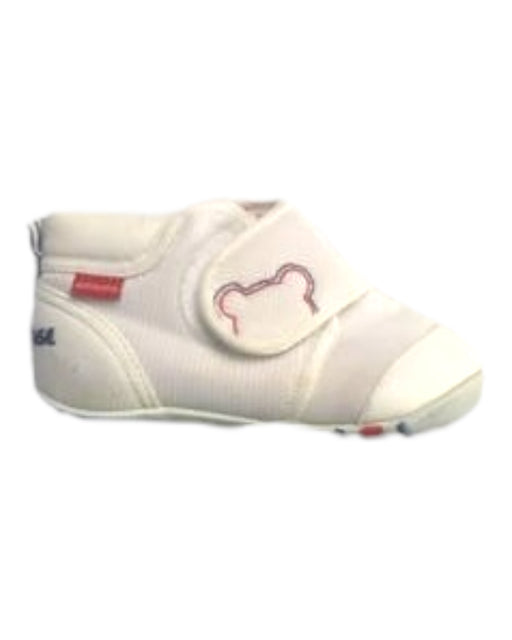 A White Booties from Miki House in size 18-24M for girl. (Front View)