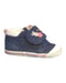 A Blue Sneakers from Miki House in size 3T for girl. (Front View)