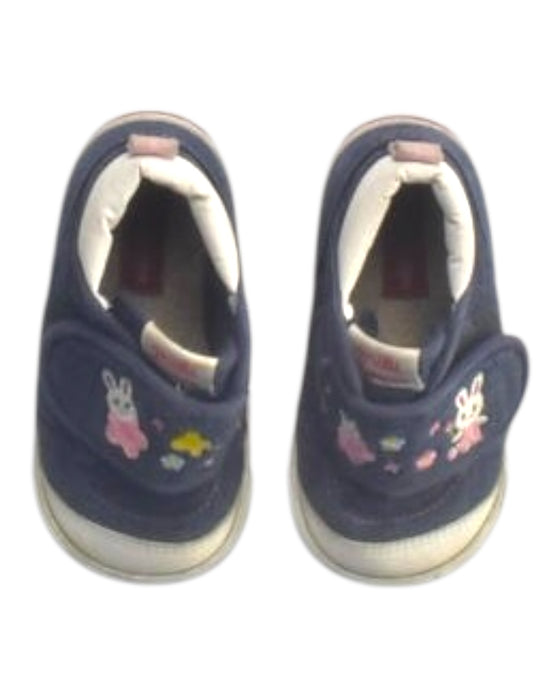 A Blue Sneakers from Miki House in size 3T for girl. (Back View)