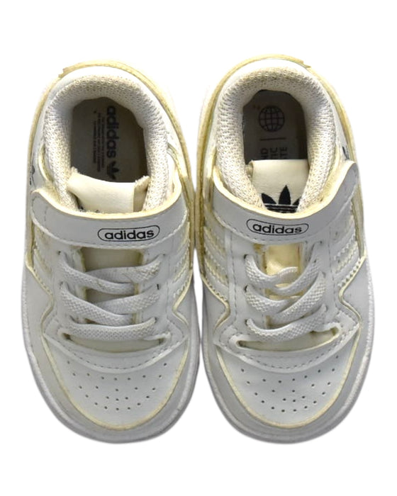 A White Sneakers from Adidas in size 12-18M for girl. (Back View)