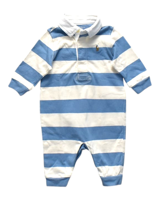 A Beige Long Sleeve Jumpsuits from Polo Ralph Lauren in size 0-3M for boy. (Front View)
