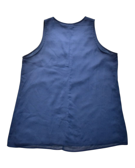 A Blue Sleeveless Tops from A Pea in the Pod in size Maternity-M for maternity. (Back View)