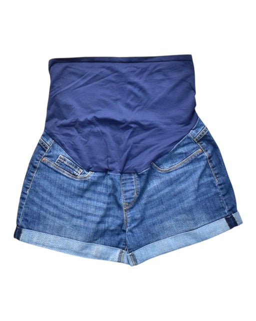 A Blue Shorts from Levi's in size Maternity-M for maternity. (Front View)