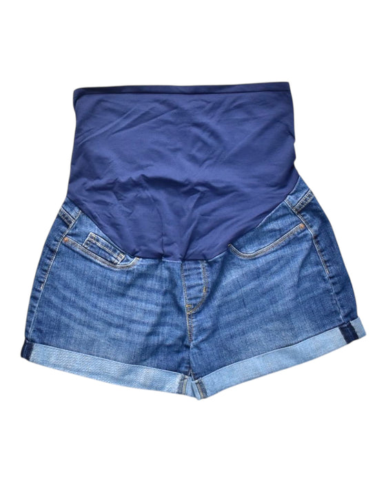 A Blue Shorts from Levi's in size Maternity-M for maternity. (Front View)