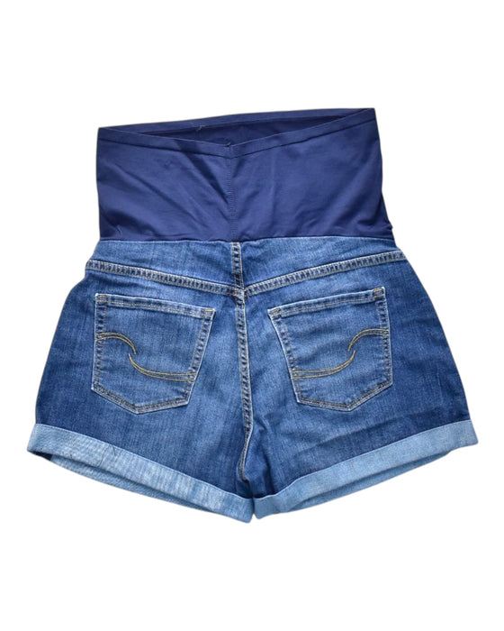 A Blue Shorts from Levi's in size Maternity-M for maternity. (Back View)