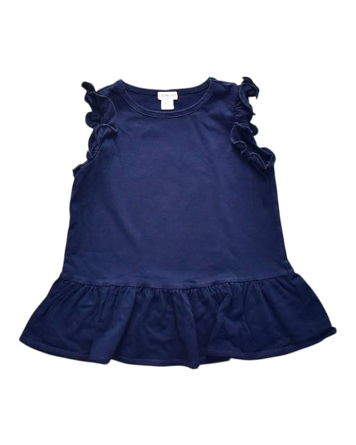 A Navy Sleeveless Shirts from Crewcuts in size 7Y for girl. (Front View)