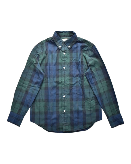A Green Long Sleeve Shirts from Crewcuts in size 10Y for boy. (Front View)