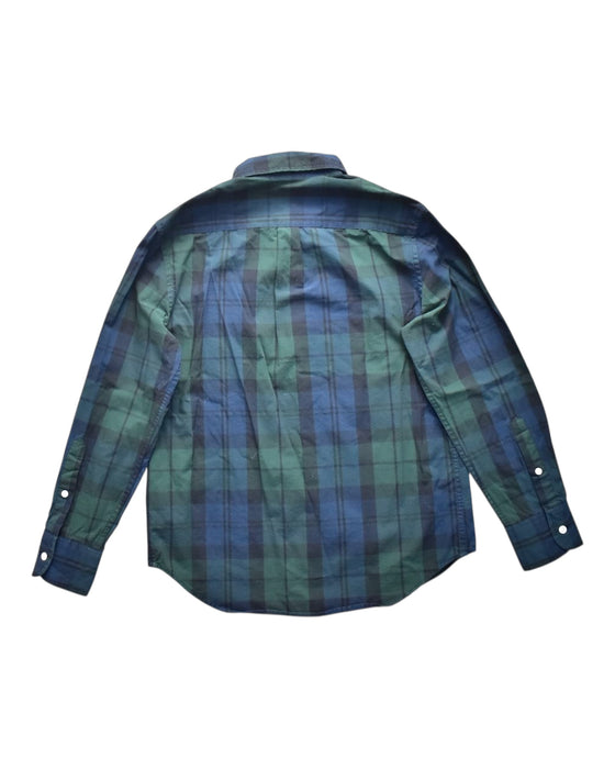 A Green Long Sleeve Shirts from Crewcuts in size 10Y for boy. (Back View)