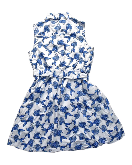 A White Sleeveless Dresses from Crewcuts in size 8Y for girl. (Back View)