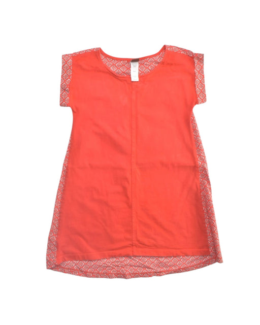 A Red Short Sleeve Dresses from Tea in size 5T for girl. (Front View)