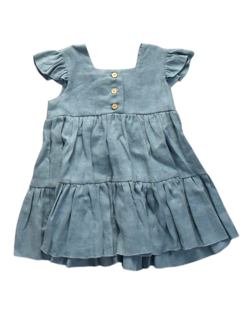 A Blue Short Sleeve Dresses from Dannie and Lilou in size 12-18M for girl. (Front View)