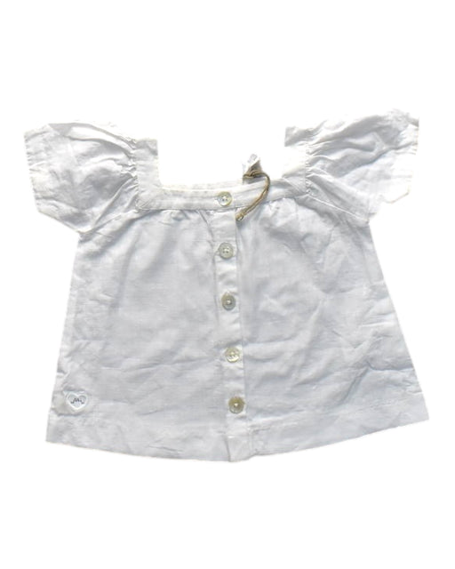 A White Short Sleeve Tops from Chateau de Sable in size 18-24M for girl. (Front View)