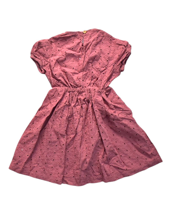 A Pink Short Sleeve Dresses from Daily Brat in size 3T for girl. (Back View)