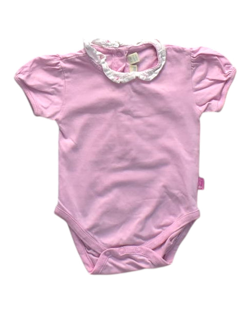 A Pink Short Sleeve Bodysuits from Jojo Maman Bébé in size 3-6M for girl. (Front View)