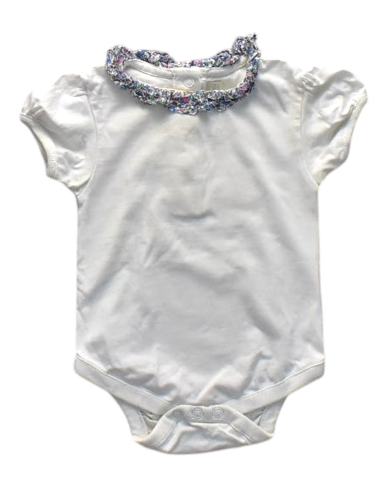 A Beige Short Sleeve Bodysuits from Jojo Maman Bébé in size 3-6M for girl. (Front View)