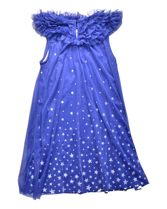 A Blue Sleeveless Dresses from Boden in size 9Y for girl. (Back View)