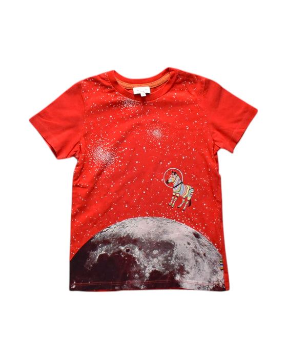 A Red Short Sleeve T Shirts from Paul Smith in size 5T for boy. (Front View)