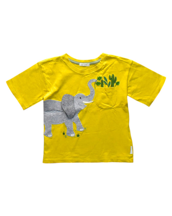 A Yellow Short Sleeve T Shirts from Purebaby in size 5T for boy. (Front View)